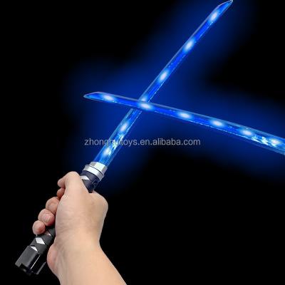 China Best Quality Plastic Double Ended Led Expandable Ninja Toy Light Up Flash Plastic Led Sword for sale