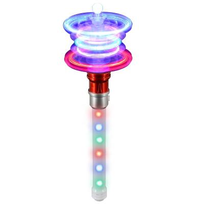 China Flashing Spinning Snowflake Toy Wand Light Up Toys Plastic Led Snowflake Magic Wand Christmas Party Wholesale Supplies For Kids for sale