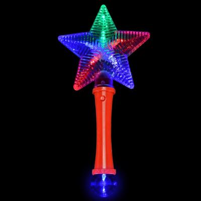 China Wholesale Plastic Flashing Novelty Toy Princess Christmas Star Wand glow magic led light magic wand for sale