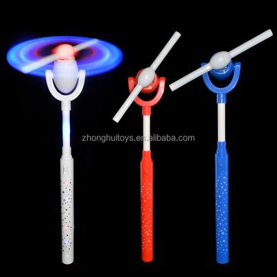 China Fashion Plastic Flashing Spinning Magic Wand Light Up Colorful Decoration Led Plastic For Kids for sale