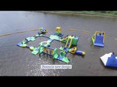 Lake Floating Inflatable Water Park / Inflatable Water Games For Adults And Kids