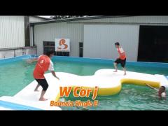 Bouncia Water Game Supplier | Single Inflatable Water Games-W Corner, Floating Water Park for Sale