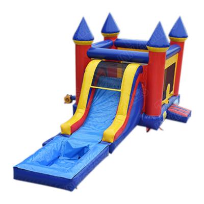 China Event/Outdoor/Indoor Castle Theme Bounce House Water Slide with Detachable Pool for Kids for sale