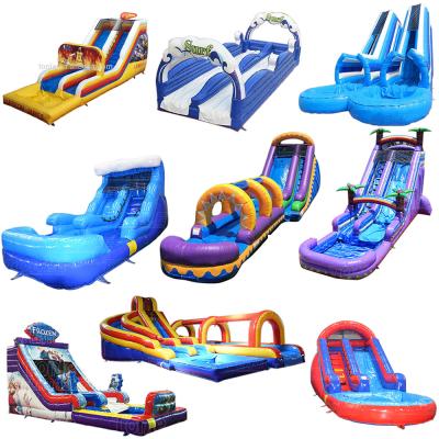 China Biggest commercial PVC inflatable water slide adult slide and slide kids waterslide with swimming pool for sale