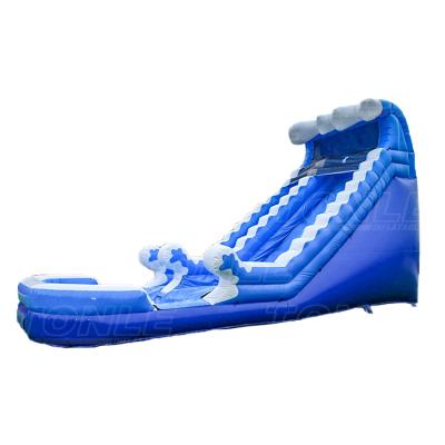 China Party/outdoor/indoor 18FT inflatable wave water slide with swimming pool for kids for sale for sale