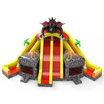 China Cheap Large Inflatable Playground Demon Dinosaur Dry Slide Parties/Events/Dry Slide For Dirty for sale