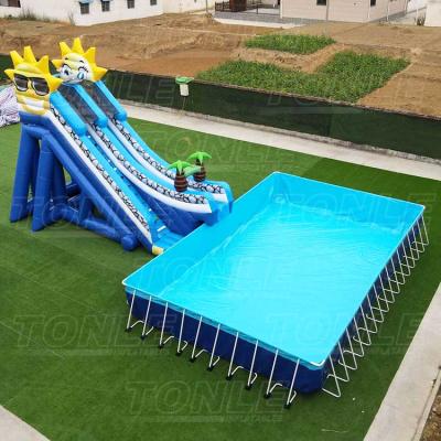 China Event/Party/Wholesale Wholesale Outdoor Giant Water Pool Kids Water Park Big Inflatable Games/Kids Air Pool For Adult for sale