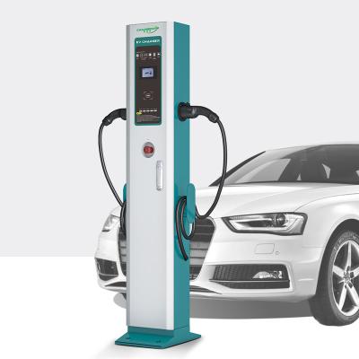 China AC charger 43kw ev car charging station 3 phase commercial smart wifi level 2 H163*W28*T19CM for sale