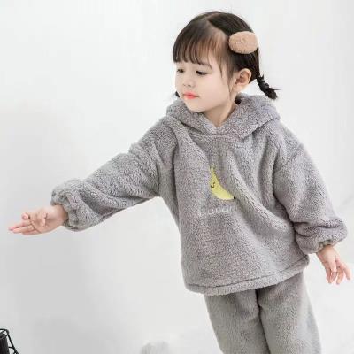 China Breathable Super Soft Warm Comfortable Plush Fleece Multicolor Kids Pajamas Sets Wholesale Price Logo Embroidery Backed for sale