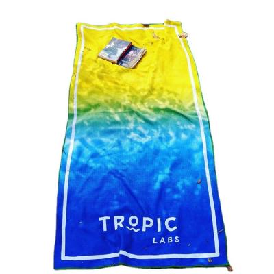 China 100% Hypoallergenic Sand Free Customized Beach Towels With Buyer's Logo And Design Hot Selling Beach Accessories for sale