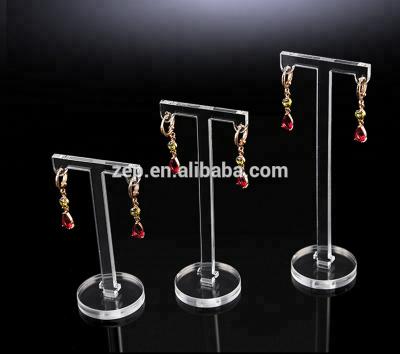 China Eco - Friendly Clear Earring Display Stand Engraving Acrylic Jewelry Tree Stand Custom for sale