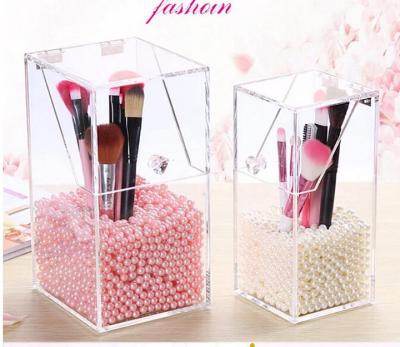 China Eco-friendly Acrylic Organizer Makeup Case For Cosmetic Brush for sale