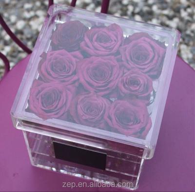 China Handmade factory direct acrylic flower box for sale