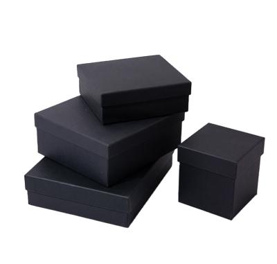 China Recyclable Black Unique Design Paper Packaging Cardboard Wholesale Gift Boxes With Lids for sale