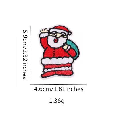 China Wholesale Custom Christmas Cartoon Embroidery Patch Clothing Decoration Patches Viable for sale