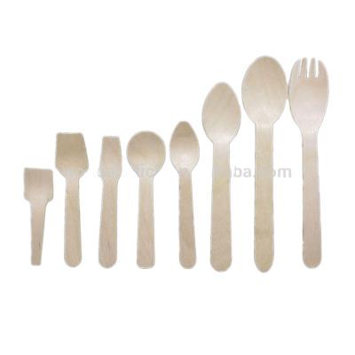 China Disposable Wooden Kitchenware Small Ice Cream Spoon With Logo Printed for sale