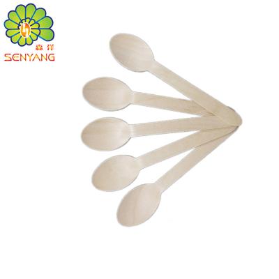 China Sustainable 140mm 160mm Disposable Wooden Cutlery For Spoon Fork Knife for sale