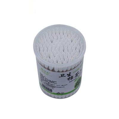 China Double Stitch Cotton Pads Single Pure Cotton Stick Beauty Use Plastic Cotton Pads for sale