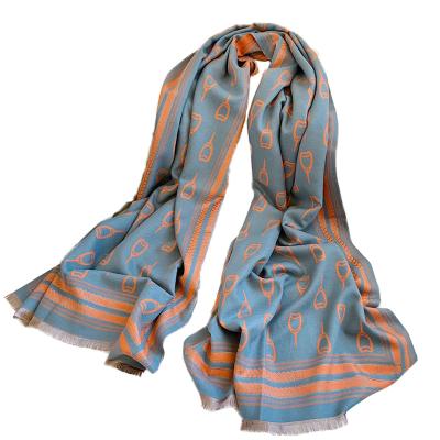 China Fashion European American Women's Long Shawl Pashmina Jacquard Pashmina Scarf Soft Luxurious Cashmere Scarf Winter Warm Large Scarves for sale