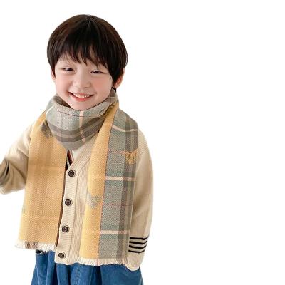 China European American winter Korean version cashmere scarf for boys and girls warm shawl towel children's long scarf for sale