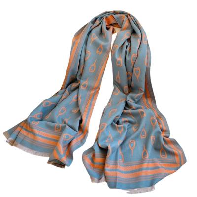 China Winter European American designer neck warmer scarves and shawls stoles women custom luxury cashmere scarf for sale