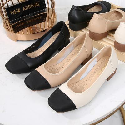 China Wholesale High Quality Other Square Toe Pumps Low Heel Ladies Shoes Women Shoes for sale