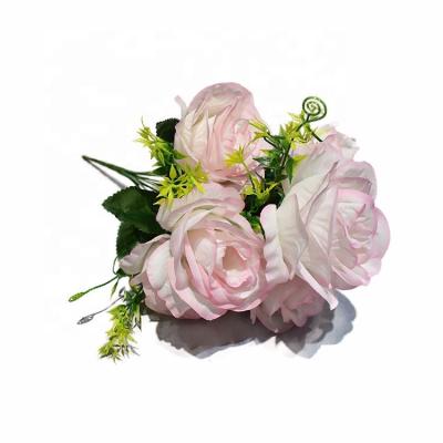 China Vintage Outdoor Artificial Peony Manyuan Decoration /indoor Silk Flower Bouquet Dried Flowers Pampas Home Wedding Decoration for sale