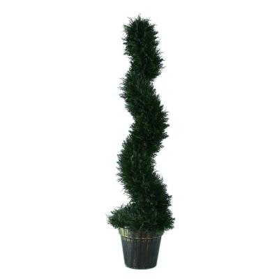 China Rustic 120cm Artificial Topiary Plant Spiral Plant Artificial Pine Tree MY651 for sale