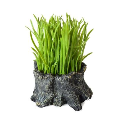 China Minimalist Artificial Potted Fake Succulents Plants With Stand Rustic Wooden Desk Ornament Gift Ideas for sale