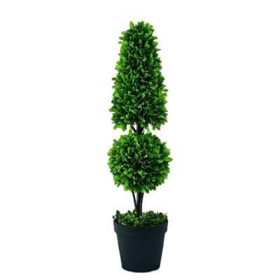 China Contemporary high quality hot sale custom artificial topirary tree spiral ball boxwood peanut leaf tree for sale