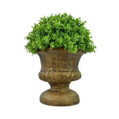 China Minimalist High Quality Artificial Topiary Boxwood Bonsai Potted Vivid Simulation Flower Plants Landscaping for sale