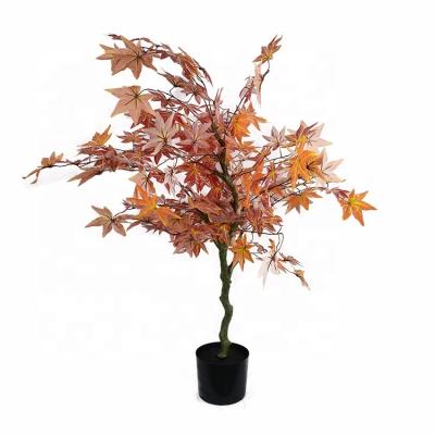 China Wholesale Durable Artificial Plastic Wedding Decor Tree Maple Plant Fake Plant Tree For Garden for sale