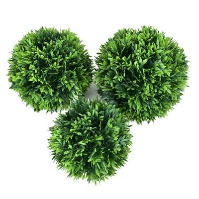 China Best 20cm Boxwood Buxus Grass Topiary Balls Minimalist Artificial Pairs for sale