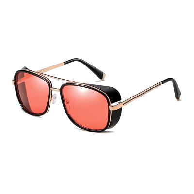 China Fashion Sunglasses Iron Man Rigid Sunglasses Men Coating Retro Vintage Designer Sun Glasses Oculos Masculino Gafas del UV400 for sale