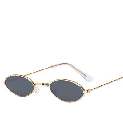 China Retro Mini Sunglasses Round Men Metal Sunglasses Fashion Gold Black Red Round Small Frame Sun Glass Color Glass Sunglasses Popular Fashion for sale