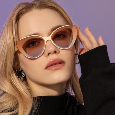 China Vintage Gradient Glasses Cat Eye Sunglasses Women Luxury Cat Eye Sunglasses Women Luxury Retro Brand Fashion Sunglasses Cat Eye UV400 Female Eyewear for sale