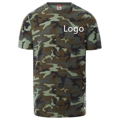 China Wholesale Custom Casual Cotton T-shirt Anti-pilling Cotton Camouflage Shorts Sleeve 100% Army Military T-shirt Hunting Shirts For Unisex for sale