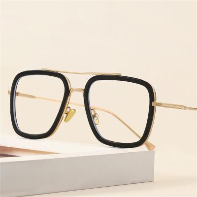 China Gullvine CB8805 Blue Light Anti Glasses Frame Comfortable Glass Myopia Glasses Men Retro Big Frame Glasses Eyeglasses for sale