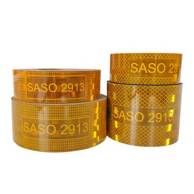 China SASO  2913 Reflective Tape 4inch Metal Yellow Red White Reflective Reflective Tape en venta