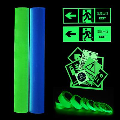 China 2-10 Hour Printable Self Adhesive Photoluminescent Vinyl for Glow Tape Signs for sale