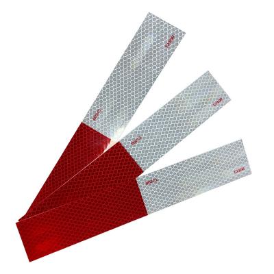 China Red And White Prismatic DOT-C2 Vehicle Safety Marking Reflective Tapes For Truck And Trailers for sale