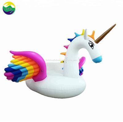 China PVC Plastic Adult Pool Float 250cm Unicorn Swimming Pool Float Horse for sale