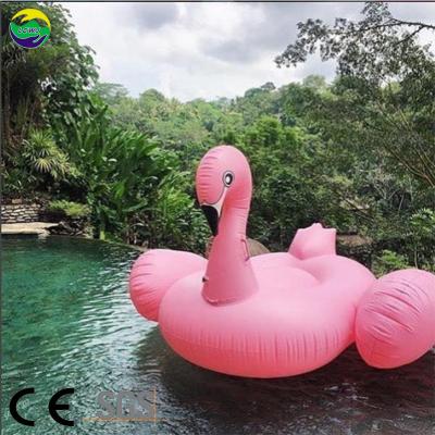 China 0.3mm 180cm Piscina flotante gigante de flamenco Piscina flotante para adultos en venta