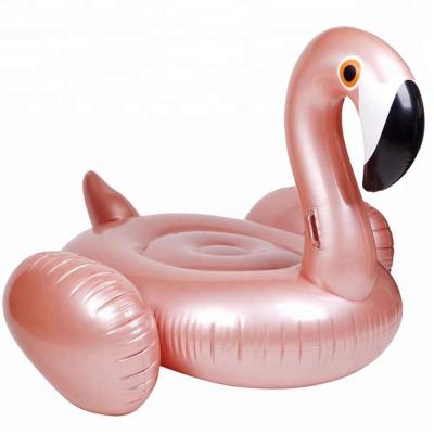 China 1.5M Adult Water Floating Water Chairs Rose Gold Opblaasbare Flamingo Pool Float Te koop