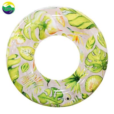 China PVC 150KG anillo de natación inflable flotante estilo Instagram soplar hasta anillo piscina en venta