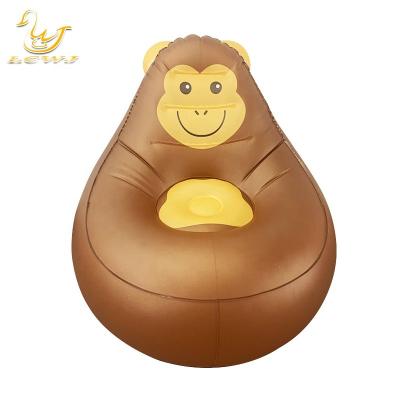 Κίνα LC Chimpanzee Animal Design Inflatable Collapsible Lounge Blow up Couch Chair Sofa with Remote Control Light προς πώληση