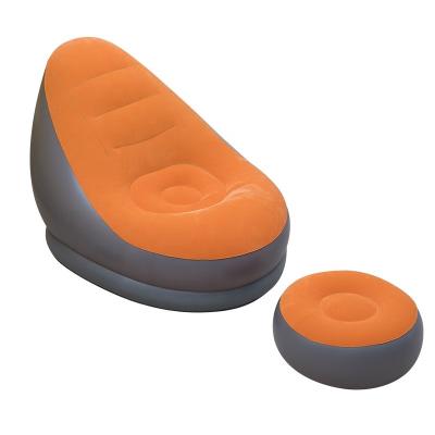 China Sofá con colchón de aire de PVC con flexión Cama 110CM Sofá de playa inflable para exteriores y interiores en venta