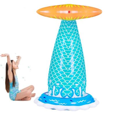 Cina LC Huge Inflatable Mermaid Tail Sprinkler | Premium Thick Eco-Friendly PVC | Sprays Water from Tail | 6' in vendita