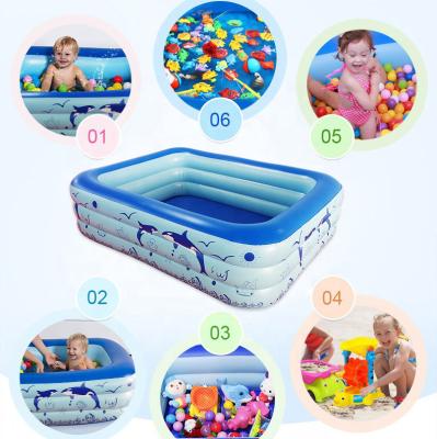 China Aufblasbare Packyard Außen aufblasbare Plastik-Paddling Pool 180CM 200CM zu verkaufen