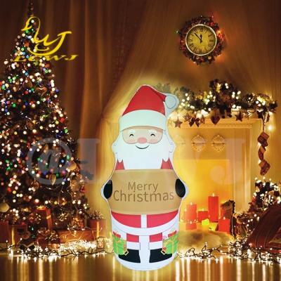 China LC Blow Up Bopper Yard Decoration Christmas Inflatable Santa Claus Decorations with LED Light for sale